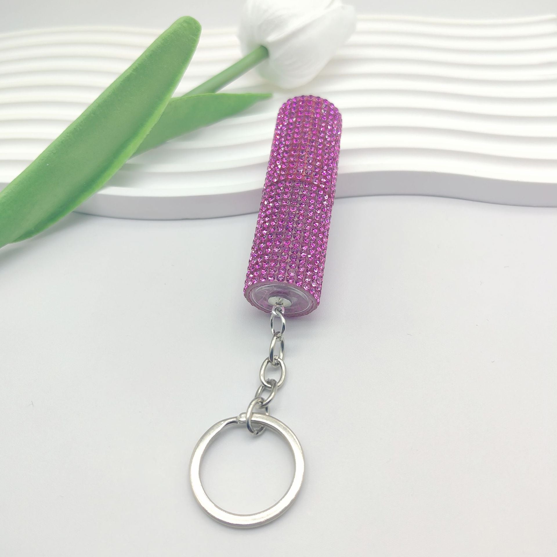 Wholesale Fashion Mini 5ml Diamond Split Perfum Bottle Keychain